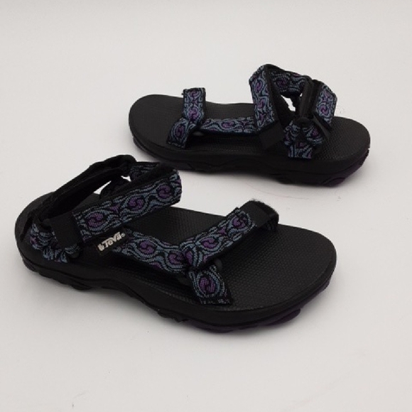 Teva invasion kids sport hiking sandals Black outdoor camp beach 3 choc pad - Picture 1 of 10